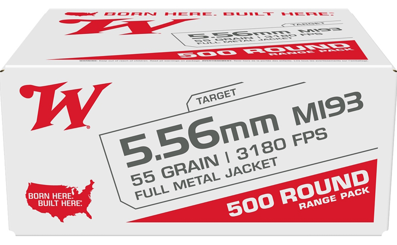 WIN LC 5.56MM 55GR M193 FMJ 500/2 (182) - Ammunition